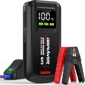 DBPOWER Jump Starter 2000A Peak Portable Car Jump Starter for Up to 8.0L Gas and 6.5L Diesel Engines