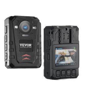 VEVOR 1440P HD Police Body Camera, 128GB Body Cam with Audio Video Recording Picture, Built-in 3500 mAh Battery, 2.0" LCD, Infrared Night Vision