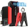 20000mAh Car Battery Jump Starter with Dual USB Quick Charge and LED Light Red