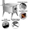 VEVOR Tent Wood Stove,Outdoor Camping Wood Burning Stove Stainless Steel With Folding Pipe