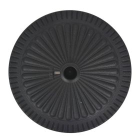 vidaXL Parasol Base Resin Round Black 63.9 lb