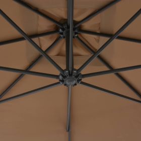 vidaXL Cantilever Garden Parasol with Steel Pole 300 cm Taupe