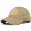 1pc Breathable Tactical Baseball Cap; Multi-color Mesh Sun Hat With Skull Pattern; For Outdoor Hunting And Hiking