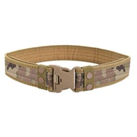 1pc Men's Outdoor Canvas Belt 2 Inch Wide Plastic Buckle Military Tactical Waist Belt Work Belt (Color: Color No.3, size: 5x130cm)