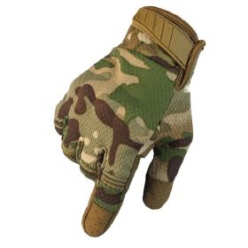 Men Riding Gloves Cycling Bike Full Finger Motos Racing Gloves Antiskid Screen Touch Outdoor Sports Tactical Gloves Protect Gear (Color: CP Camo, size: S)