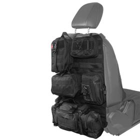 Universal Tactical Seat Back Organizer for Most Vehicel (Color: Black, Type: Style B)