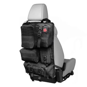 Universal Tactical Seat Back Organizer for Most Vehicel (Color: Black, Type: Style A)