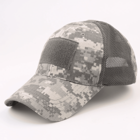 Military-Style Tactical Patch Hat with Adjustable Strap | Breathable and Unisex (Color: ACU)