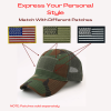 Military-Style Tactical Patch Hat with Adjustable Strap | Breathable and Unisex