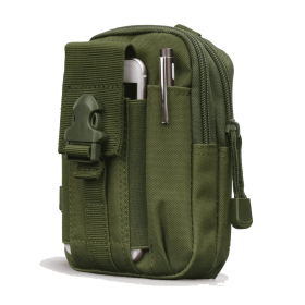 Unisex MOLLE Pouch Waist Bag for Outdoor Activities (Color: Green)